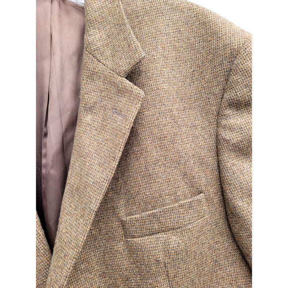 Men's Chereskin Brown Camel Hair Blend 2 Button Blazer Jacket Made in Italy - Picture 6 of 11